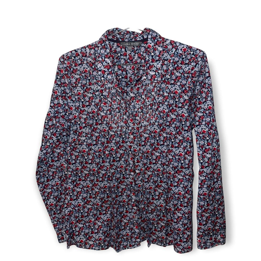 Laura Ashley button up shirt sz 8 EUC